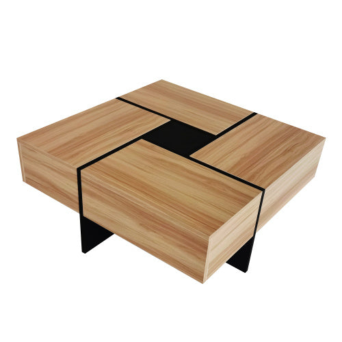Coffee Table With 4 Hidden Storage Compartments