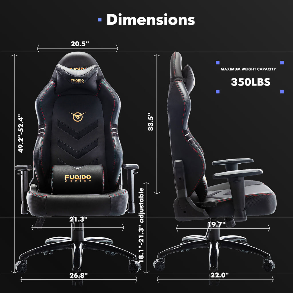 Gaming Chair 350lbs Racing Computer Gaming Chair
