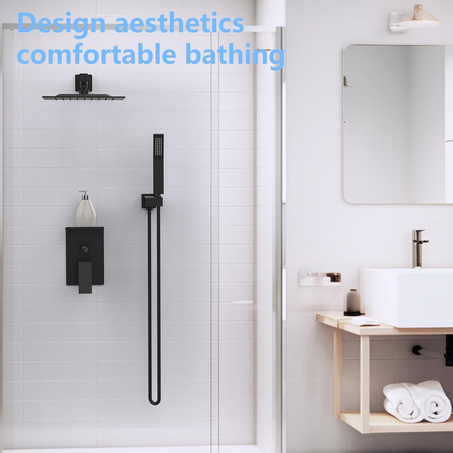 Rainwater Shower System With Storage Rack, Unable To Ship On Weekends