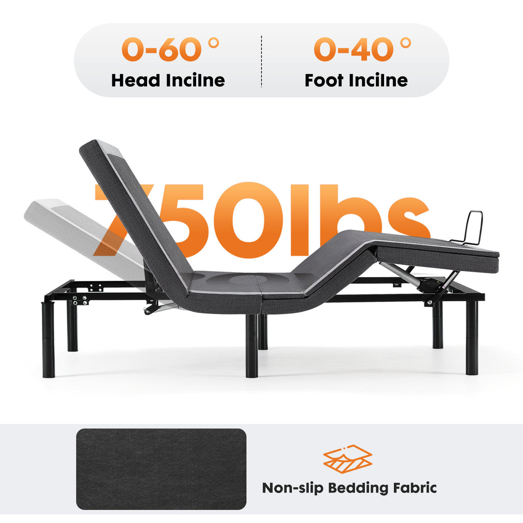 Frame Electric Bed Fully Functional Bed Frame With Wireless Remote Control