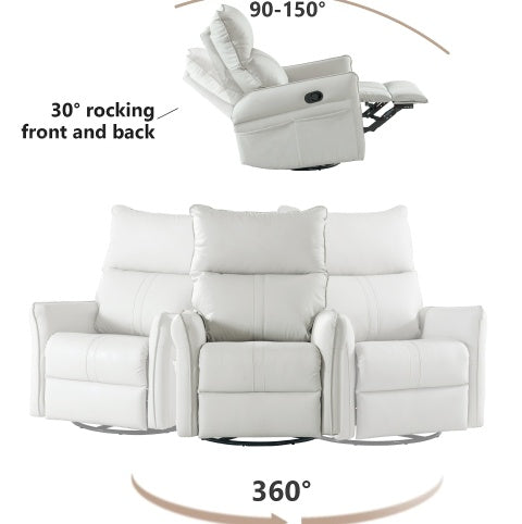 Recliner chair Modern Small Swing Swivel Recliner Bedroom Chair