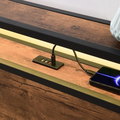 Plataforma Wooden Platform Bed Frame With Lifting And Charging Station