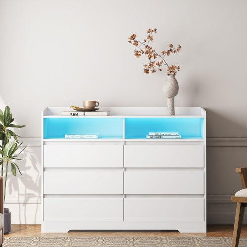Tocador 6-drawer Vanity With LED Lights