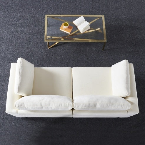 Modular Sofa Whiten Chenille Fabric, Simple And Grand, The Seat And Back Is Very Soft. This Is Also A KNOCK DOWN Sofa
