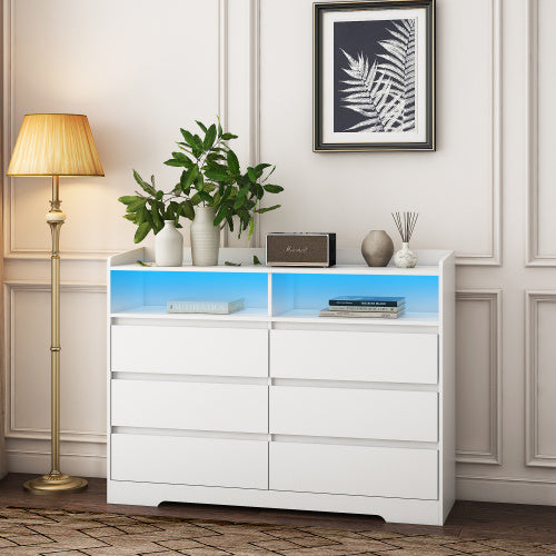 Tocador 6-drawer Vanity With LED Lights