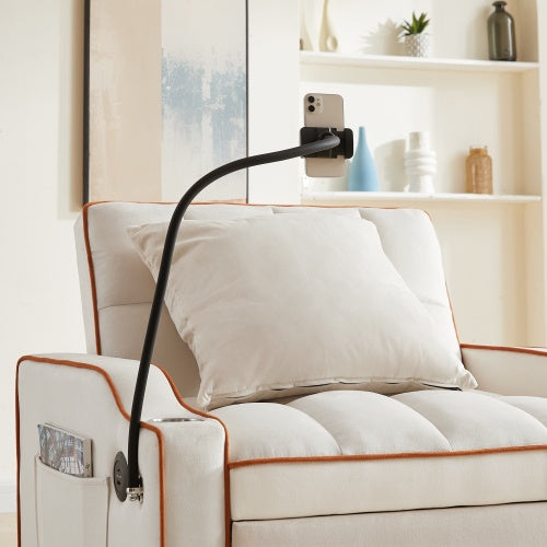 3-in- 1 Sofa Bed, Convertible Sleeper Chair Sofa Bed Adjustable Pull Out Sleeper Chair Bed Multi-Pockets Folding Sofa Bed For Living Room Bedroom Small Space