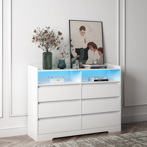 Tocador 6-drawer Vanity With LED Lights