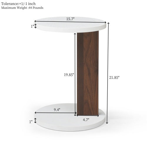 End Table, Small Side Table For Couch, Sofa Table With Wood Frame For Living Room, Bedroom, Bedside, Rustic