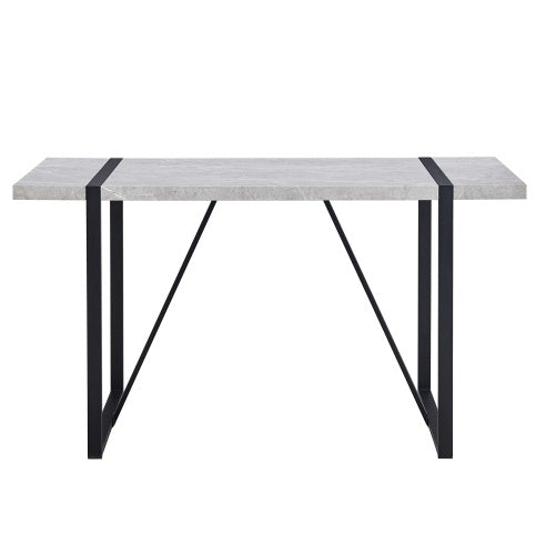 Mesa de comedor para Modern Dining Table, 55 Inch Kitchen Table For 4 People, Rectangular Dinner Table For Dining Room, Home Office, Living Room Furniture, Easy Assembly,