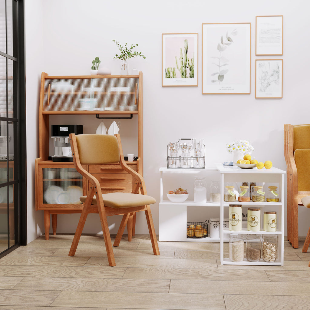 L Shaped Computer Desk With Storage Shelves, Writing Table Workstation, White