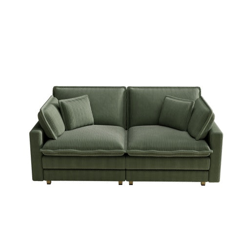 Modular Sectional Sofa,Deep Seat Couch For Living Room , 4 Pillow, Modern L-Shaped Sofa For Living Room Bedroom Apartment