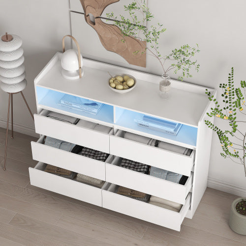 Tocador 6-drawer Vanity With LED Lights