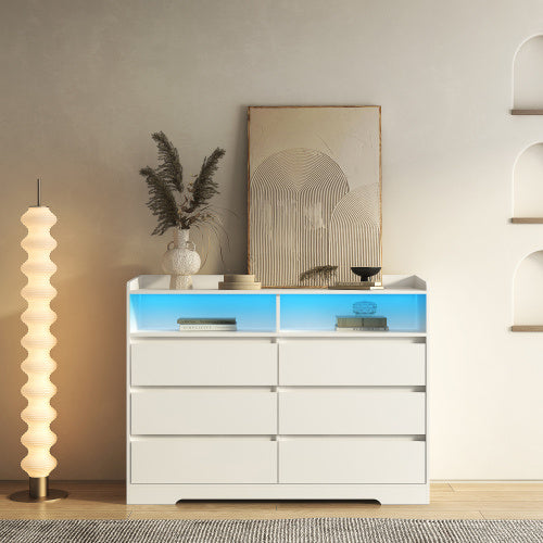 Tocador 6-drawer Vanity With LED Lights