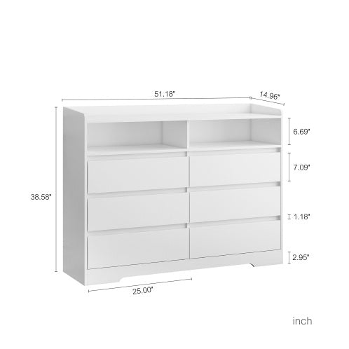 Tocador 6-drawer Vanity With LED Lights