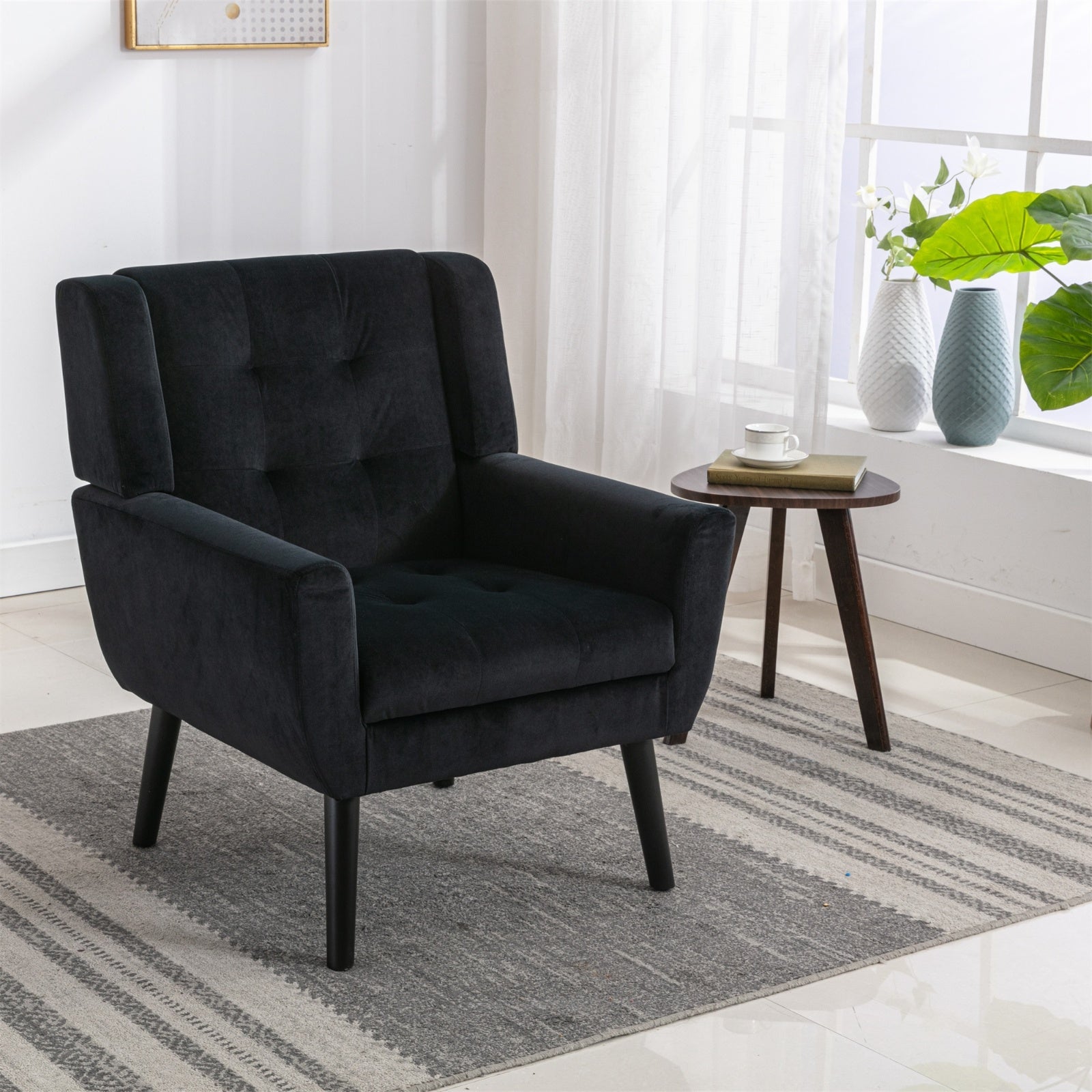 ARMCHAIR Modern Soft Velvet Ergonomic Accent Chair For Living Room, Bedroom - Home Chair