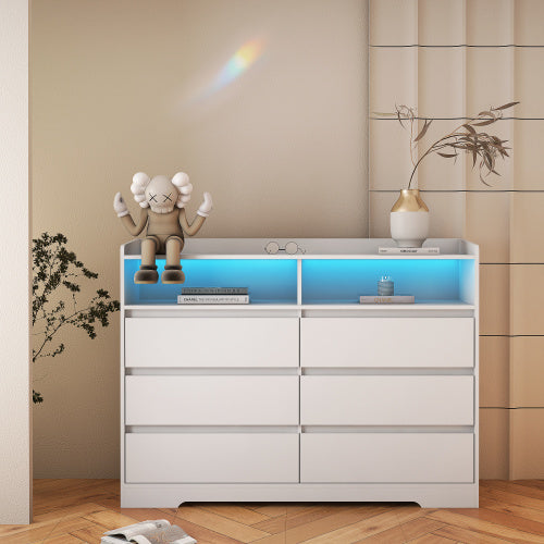 Tocador 6-drawer Vanity With LED Lights