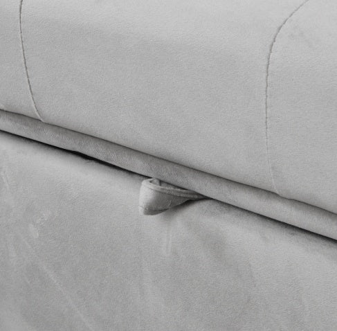 Folding Ottoman Sofa Bed Gray
