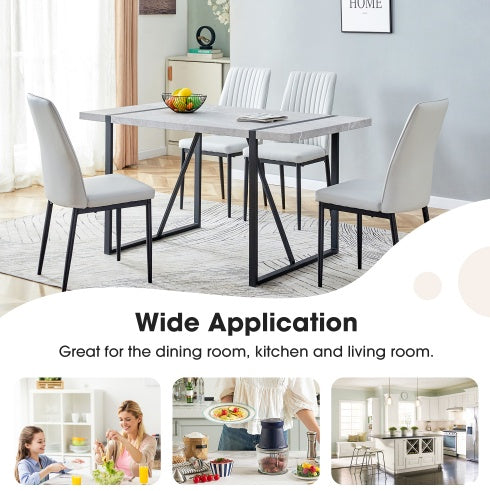 Mesa de comedor para Modern Dining Table, 55 Inch Kitchen Table For 4 People, Rectangular Dinner Table For Dining Room, Home Office, Living Room Furniture, Easy Assembly,