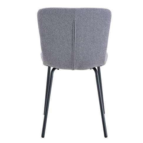 Luxury Minimalist Chairs - A Set Of 4 High Quality Dining Chairs With Black Metal Legs. The Integral Metal Leg Structure Is Suitable For Various Interior Decoration Styles.