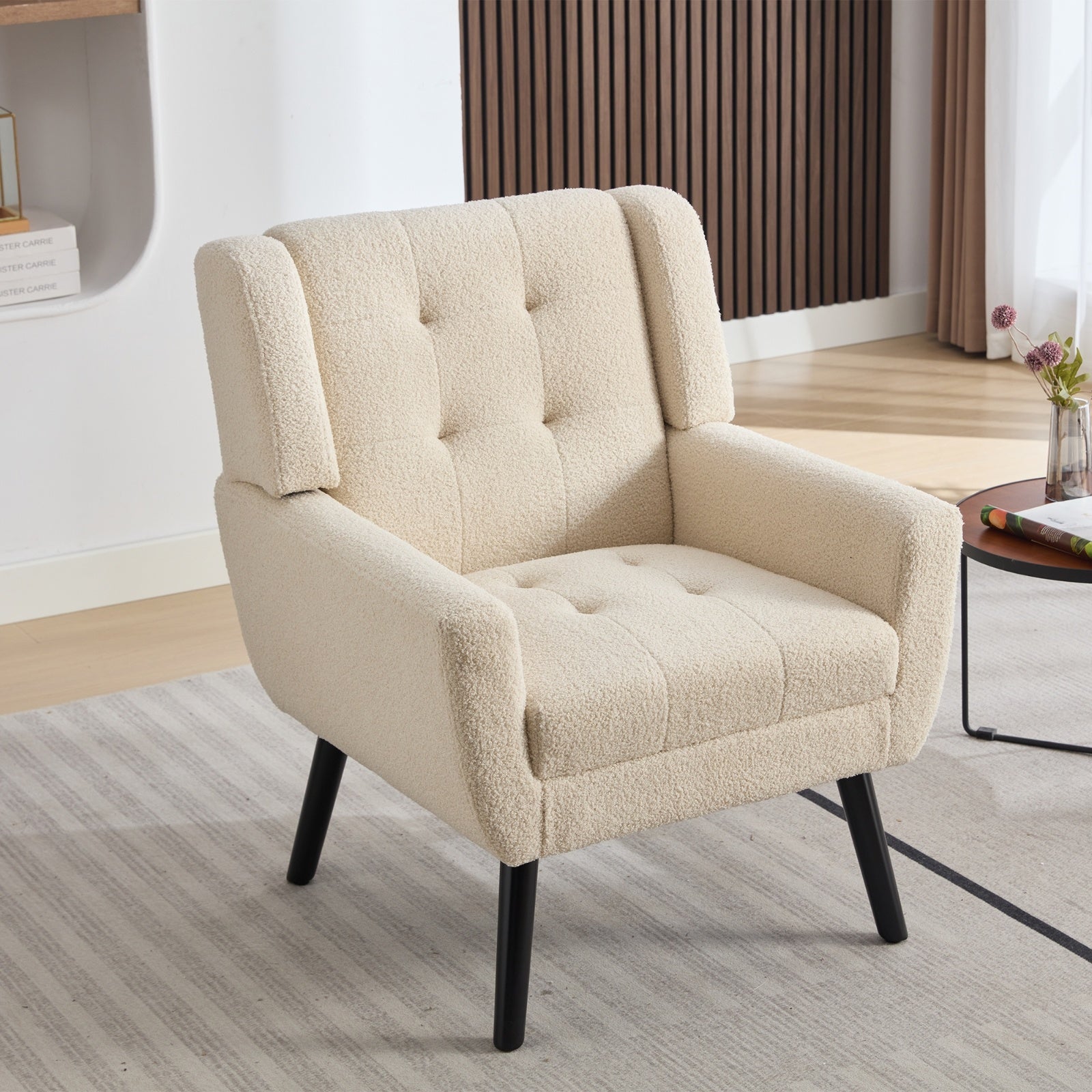 Butacas ARMCHAIR Modern Soft Teddy Material Ergonomics Accent Chair Living Room Chair Bedroom Chair Home confortable chair sillones