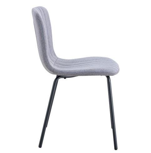 Luxury Minimalist Chairs - A Set Of 4 High Quality Dining Chairs With Black Metal Legs. The Integral Metal Leg Structure Is Suitable For Various Interior Decoration Styles.