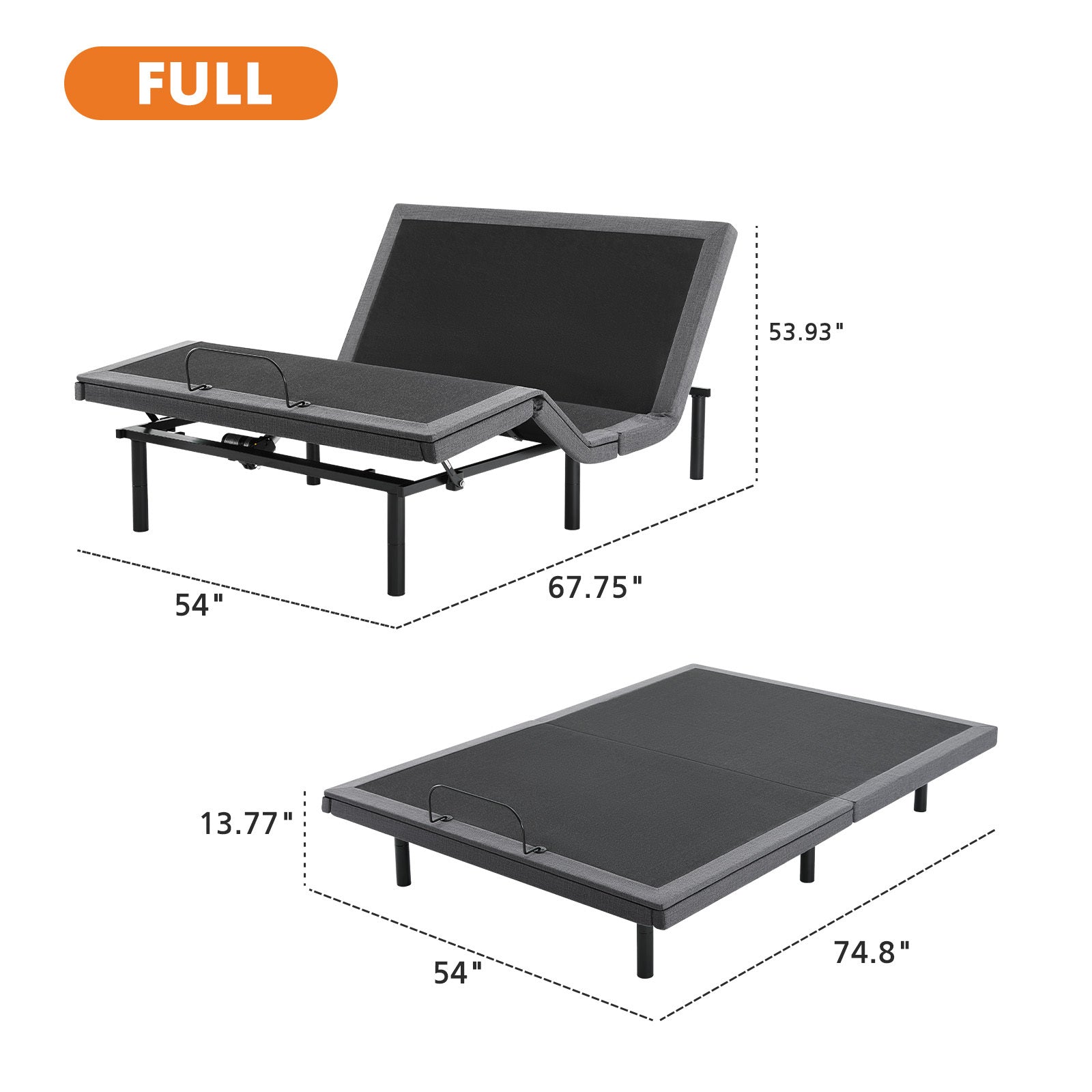 Frame Electric Bed Fully Functional Bed Frame With Wireless Remote Control