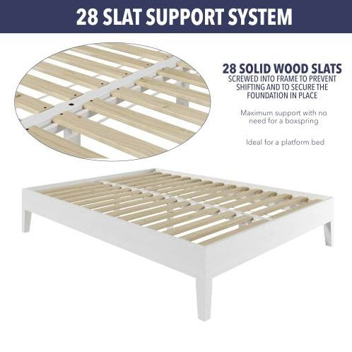 Plataforma Queen Platform Bed - White