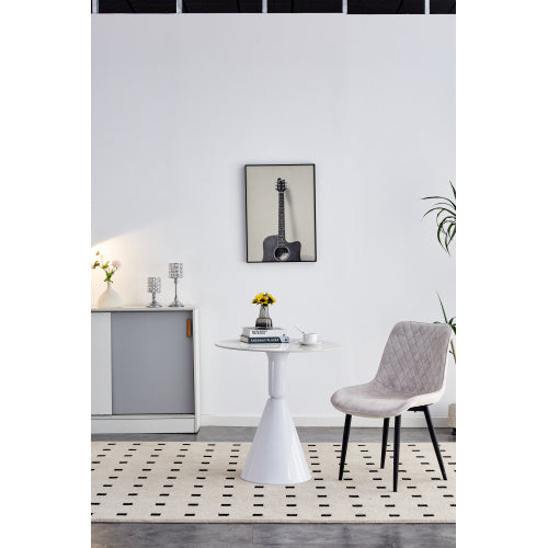 White Coffee Table, Simple Modern Negotiation Table, Balcony Dining Table