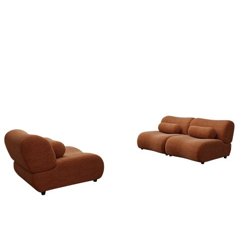 Modular Sofa With Plush Chenille Upholstery - 3-Seat Sectional With Deep Seating & Soft Backrest - Perfect For Living Room Decor