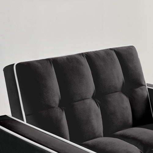 3-in 1 Sofa Bed Chair Folding Sofa Bed Adjustable Back Into A Sofa Recliner Single Bed  Modern Chair Bed Berth Black negro