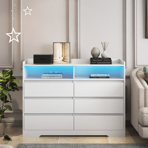 Tocador 6-drawer Vanity With LED Lights